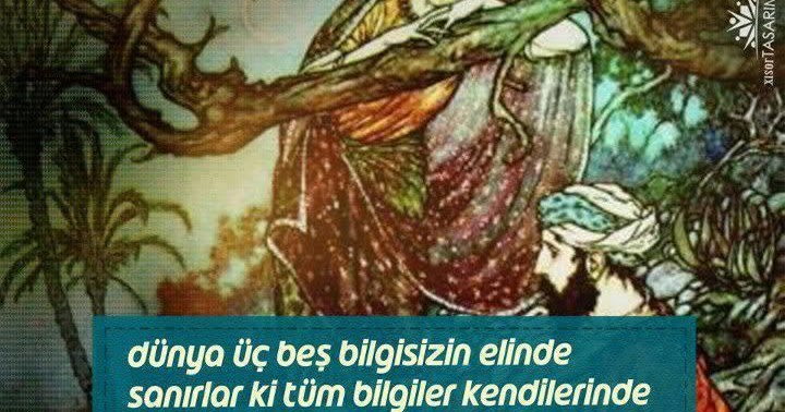 Yaşatılan Sözler Dünya Üç Beş Bilgisizin Elinde Resimli Taşlama